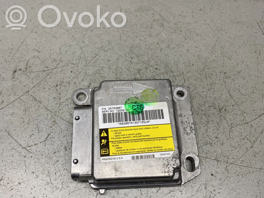 Cadillac CTS Airbag control unit/module 