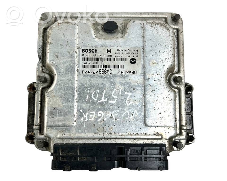 Engine control unit/module   0281011280,P04727666AC