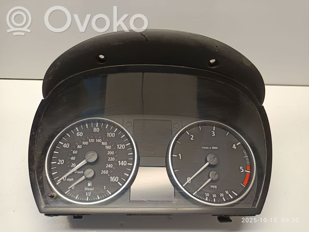 BMW 3 E90 E91 Spidometrs (instrumentu panelī) 