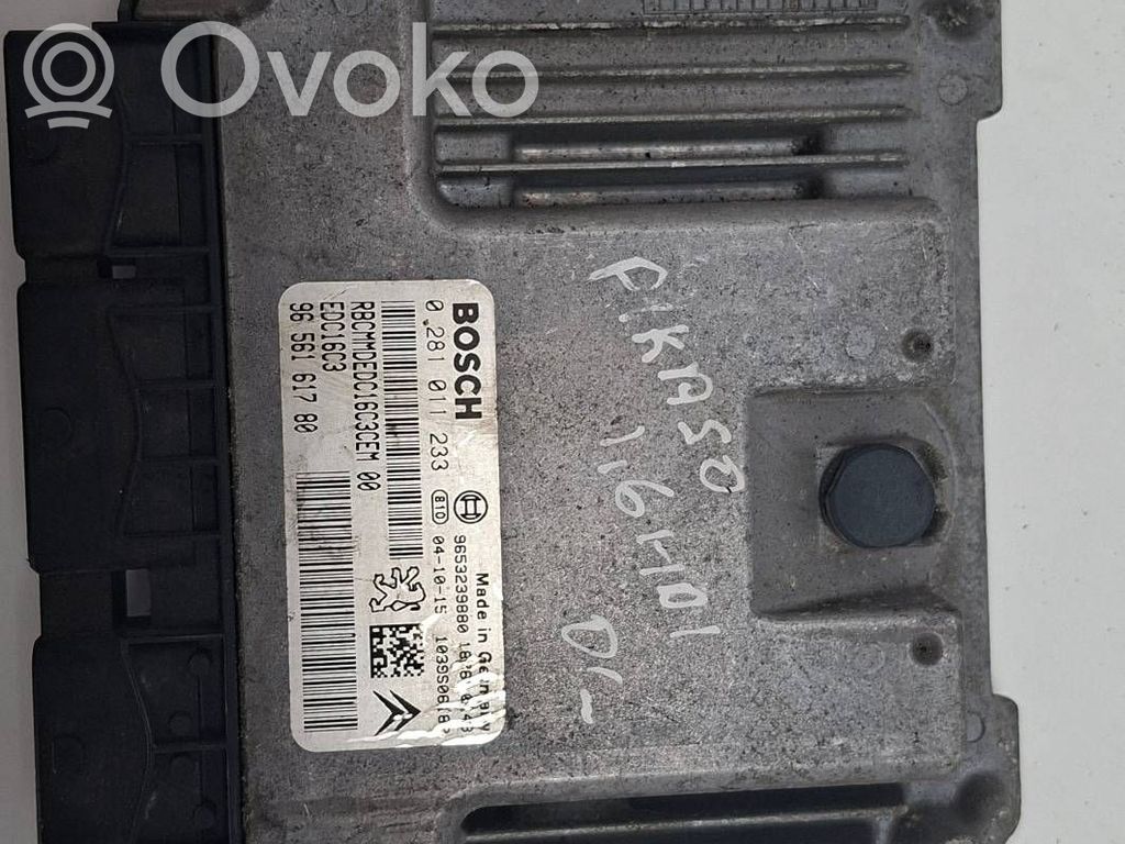 Engine control unit/module   9653239880,9656161780,0281011233