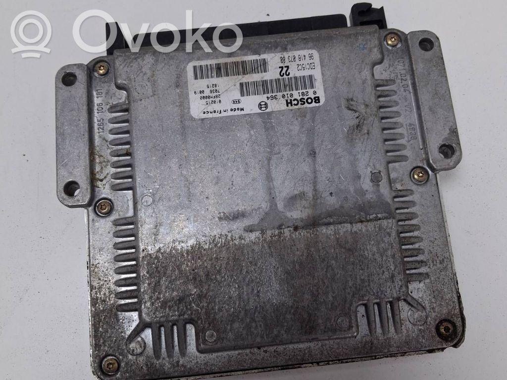 Unidad de control/módulo del motor   0281010364,9641607380,EDC15C2