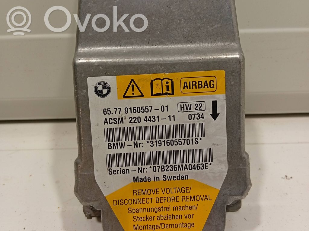 Airbag control unit/module   9160557,31916055701S,220443111