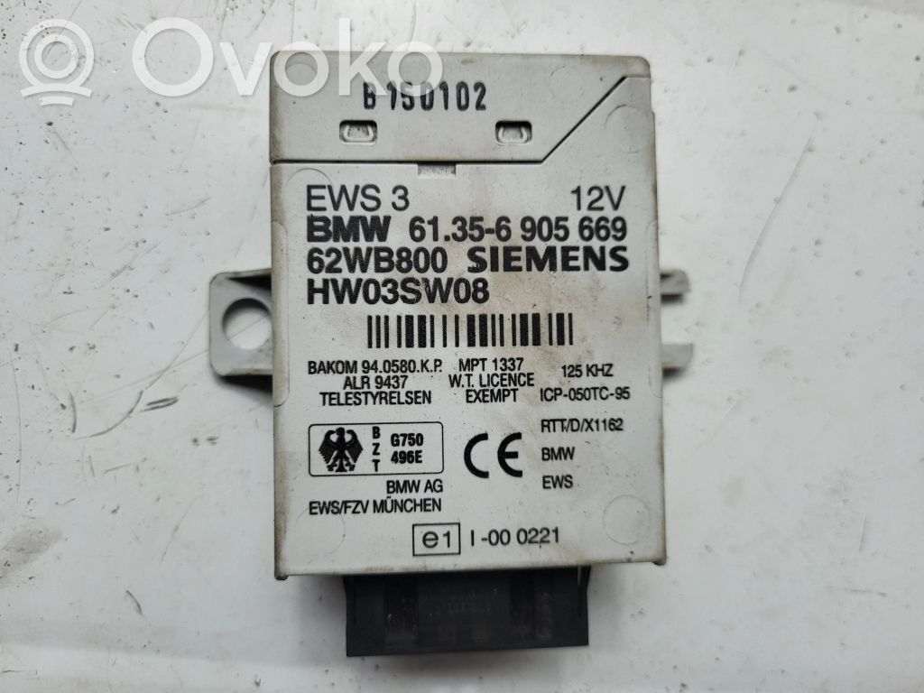Immobilizer control unit/module   61356905669,62WB800,HW03SW08