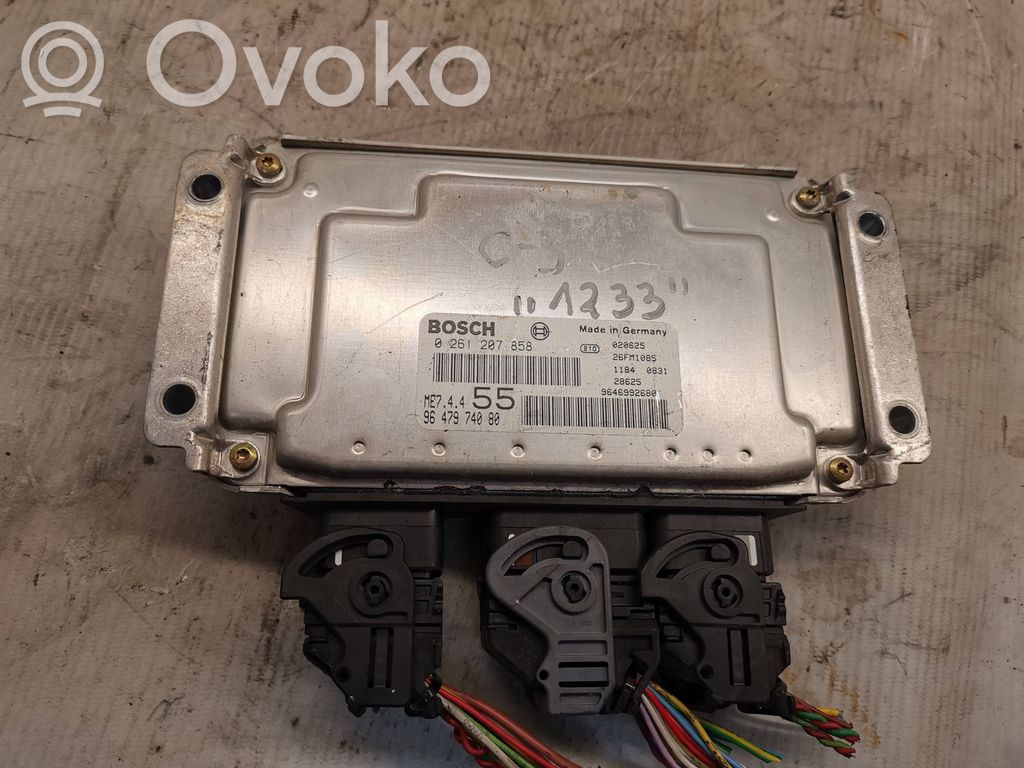 Engine control unit/module   0261207858,9647974080,9646992680