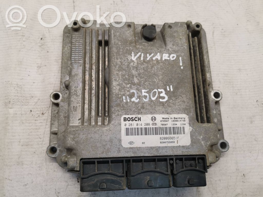 Engine control unit/module   0281014208,8200752059,8200666516