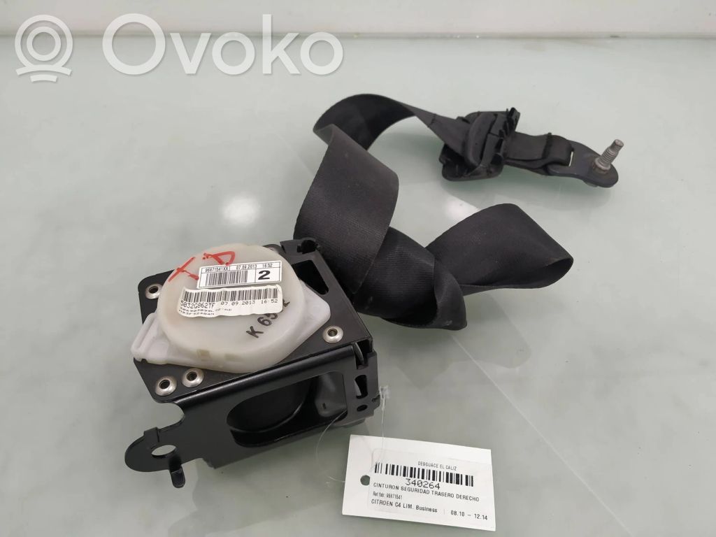 Citroen C4 II Cinturón trasero 
