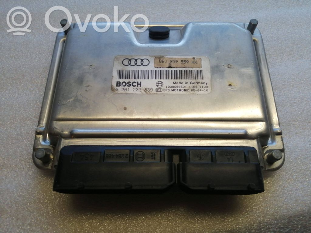 Engine control unit/module   8E0909559HX,0261207839,1039S00521
