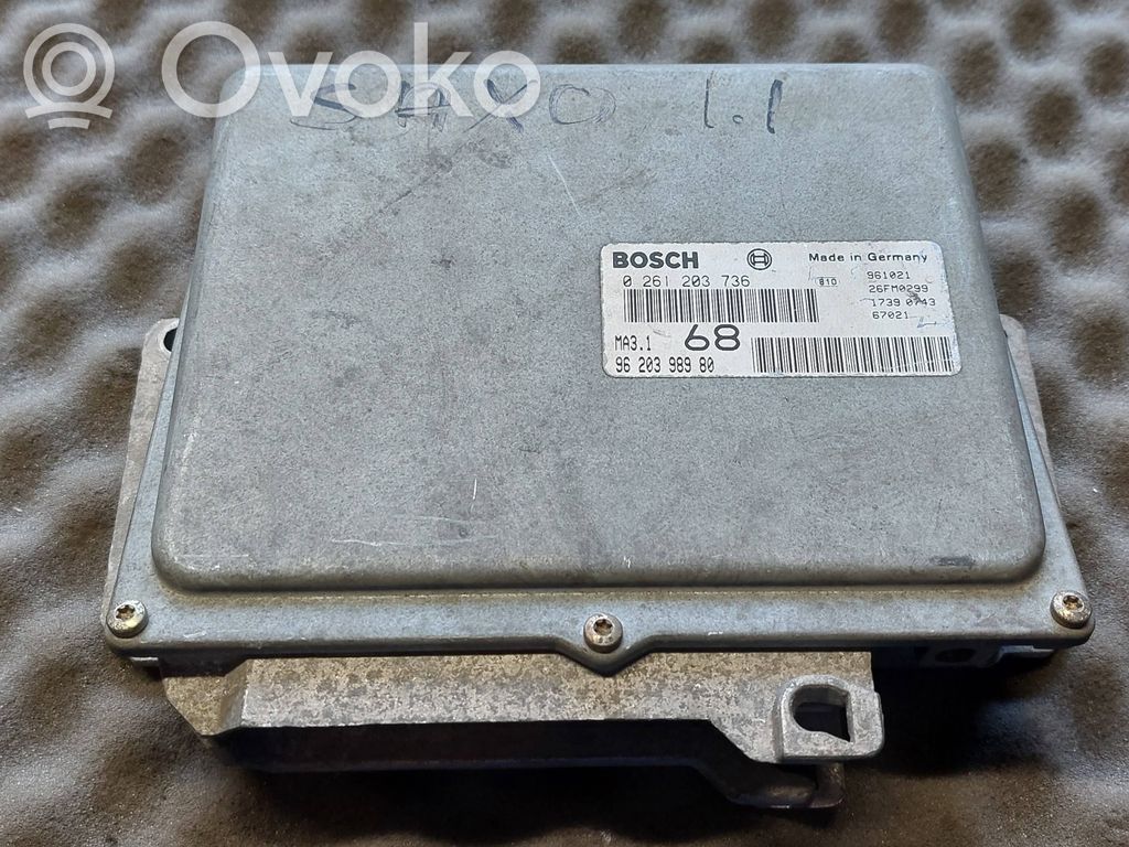 Engine control unit/module   0261203736,9620398980