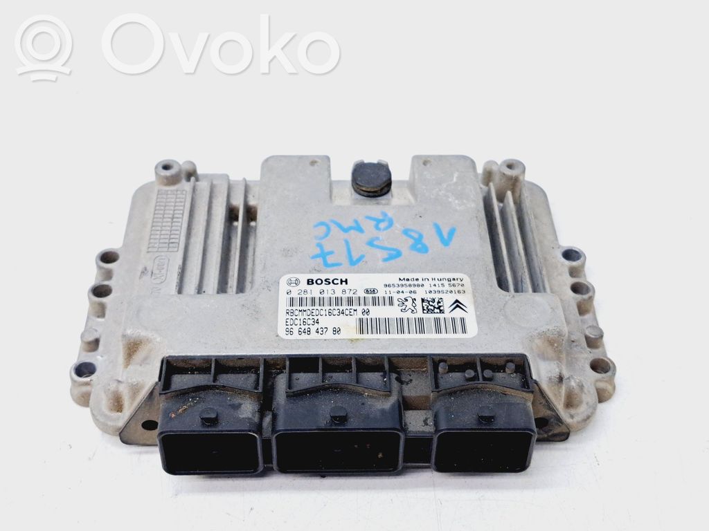 Engine control unit/module   9664843780,0281013872,BOSCH