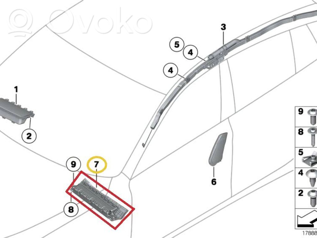 BMW 5 GT F07 Poduszka powietrzna Airbag chroniąca kolana 