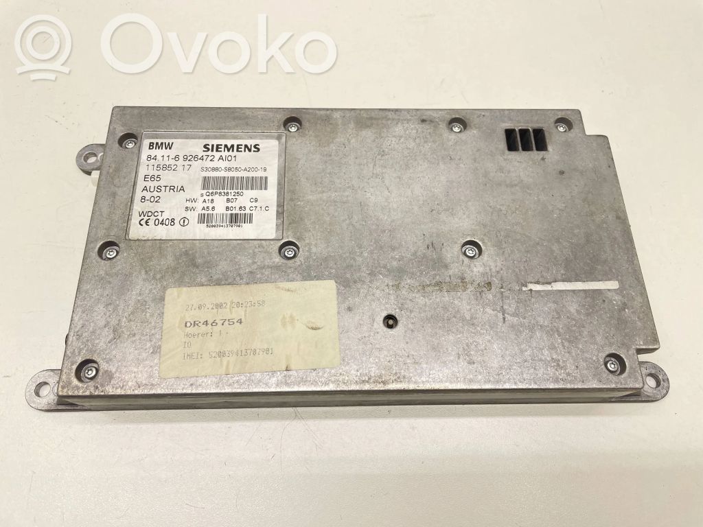 BMW 7 E65 E66 Phone control unit/module 
