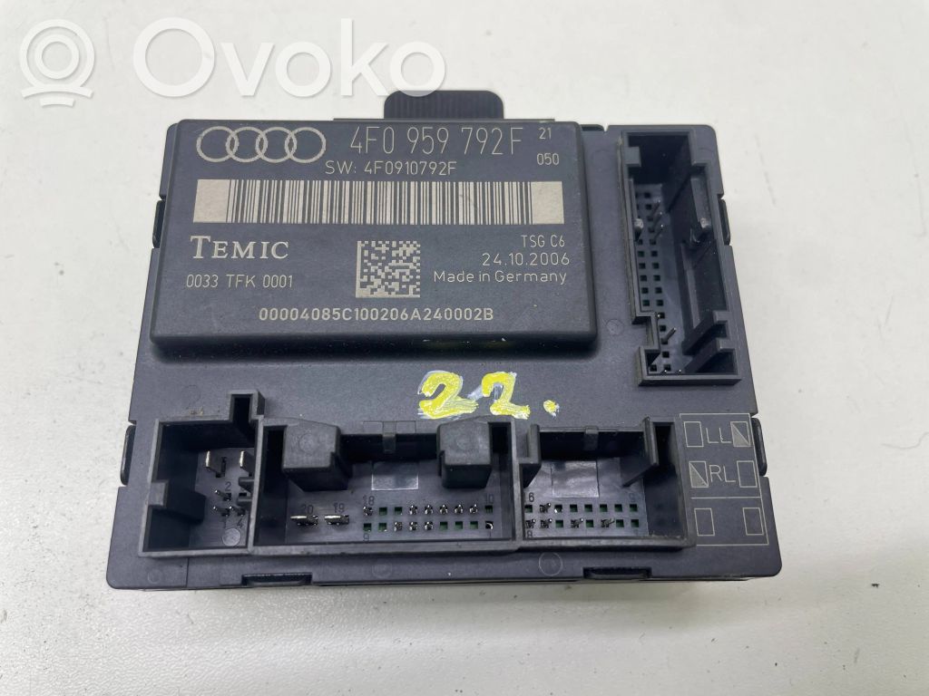 Unité de commande module de porte   4F0959792F,4F0910792F,0033TFK0001,0033TFK000