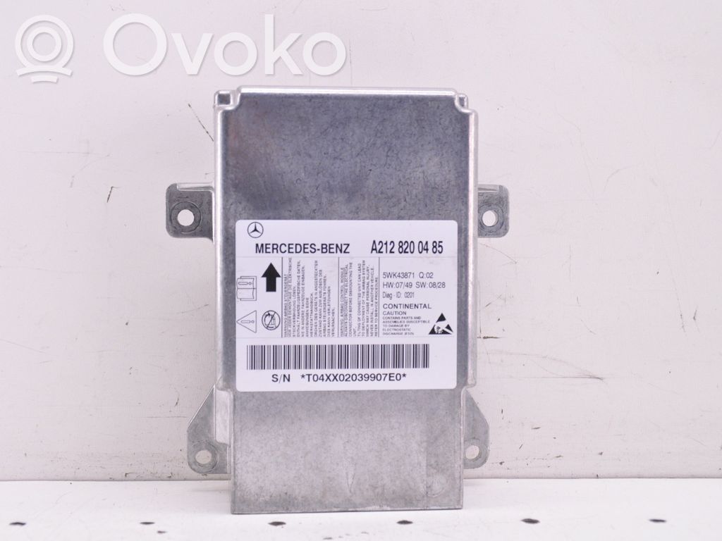 Mercedes-Benz E W212 Airbag control unit/module 