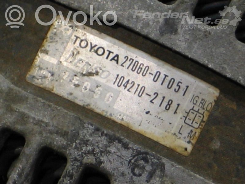 Toyota Auris 150 Generatorius 
