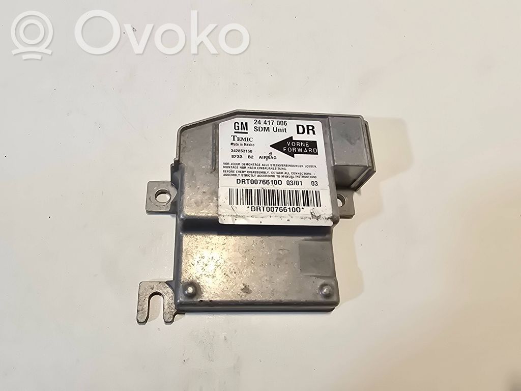 Opel Corsa C Airbag control unit/module 