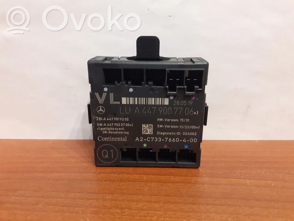 Mercedes-Benz Vito Viano W447 Durų elektronikos valdymo blokas 