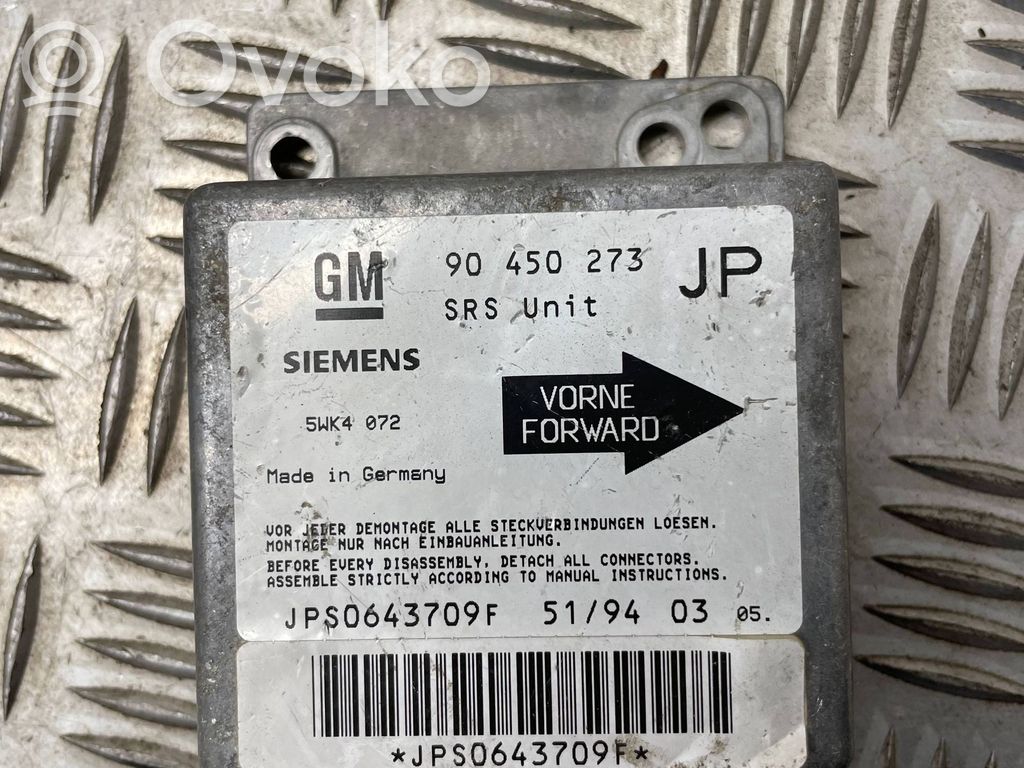 Opel Astra F Airbag control unit/module 