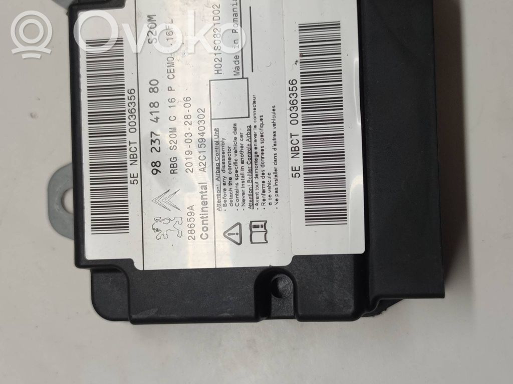 Sterownik / Moduł Airbag   9823741880,A2C15940302,H021S0821D02