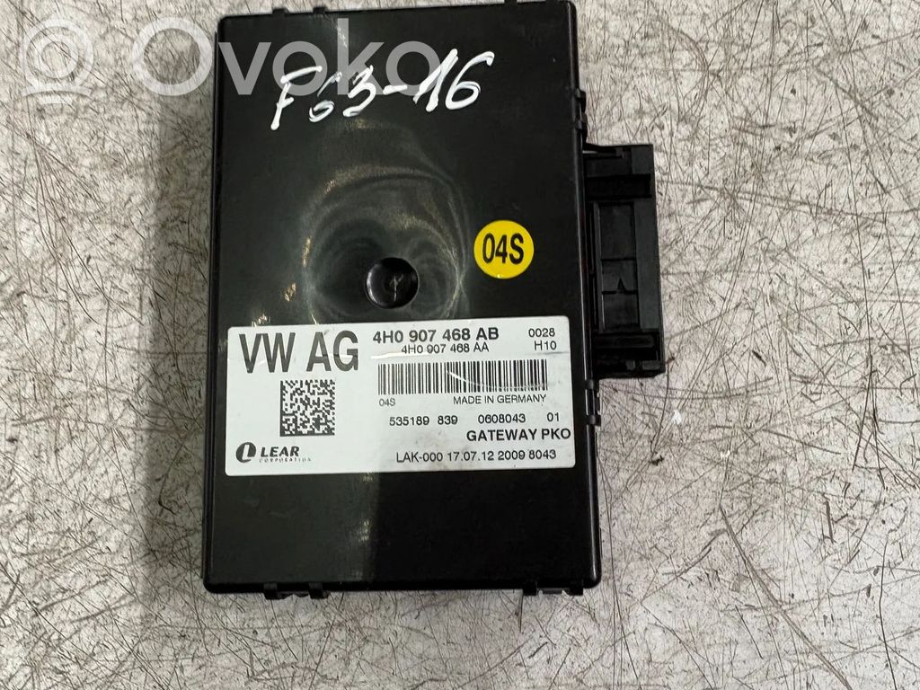 Audi A8 S8 D4 4H Gateway control module 