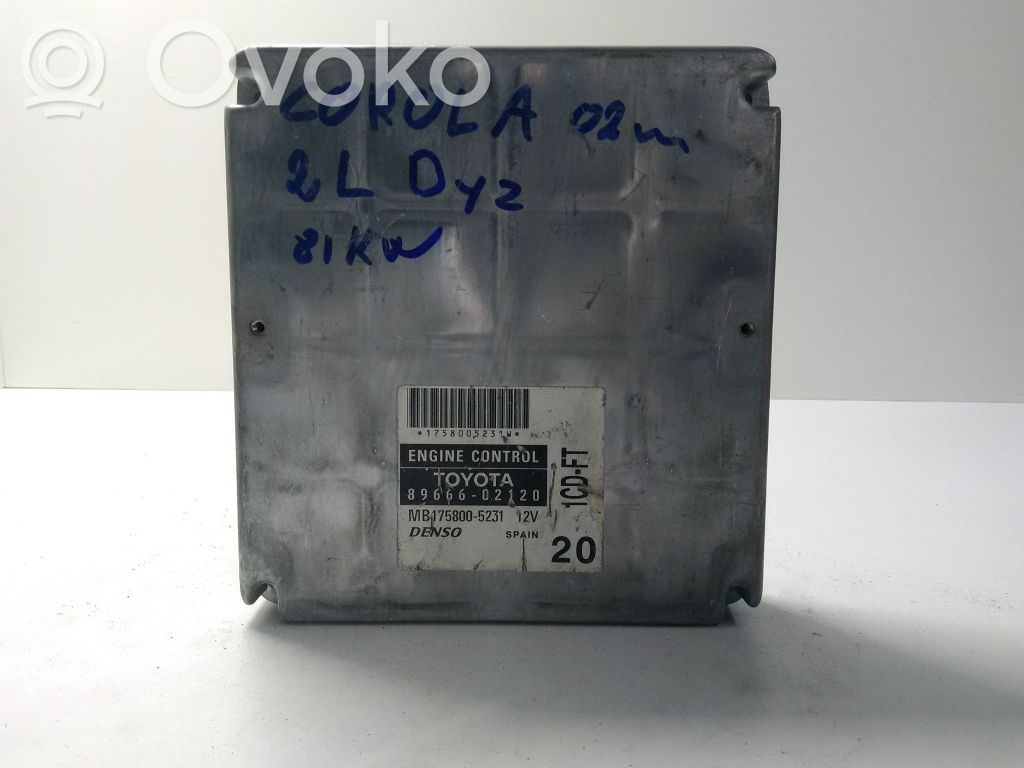 Toyota Corolla E120 E130 Engine control unit/module 