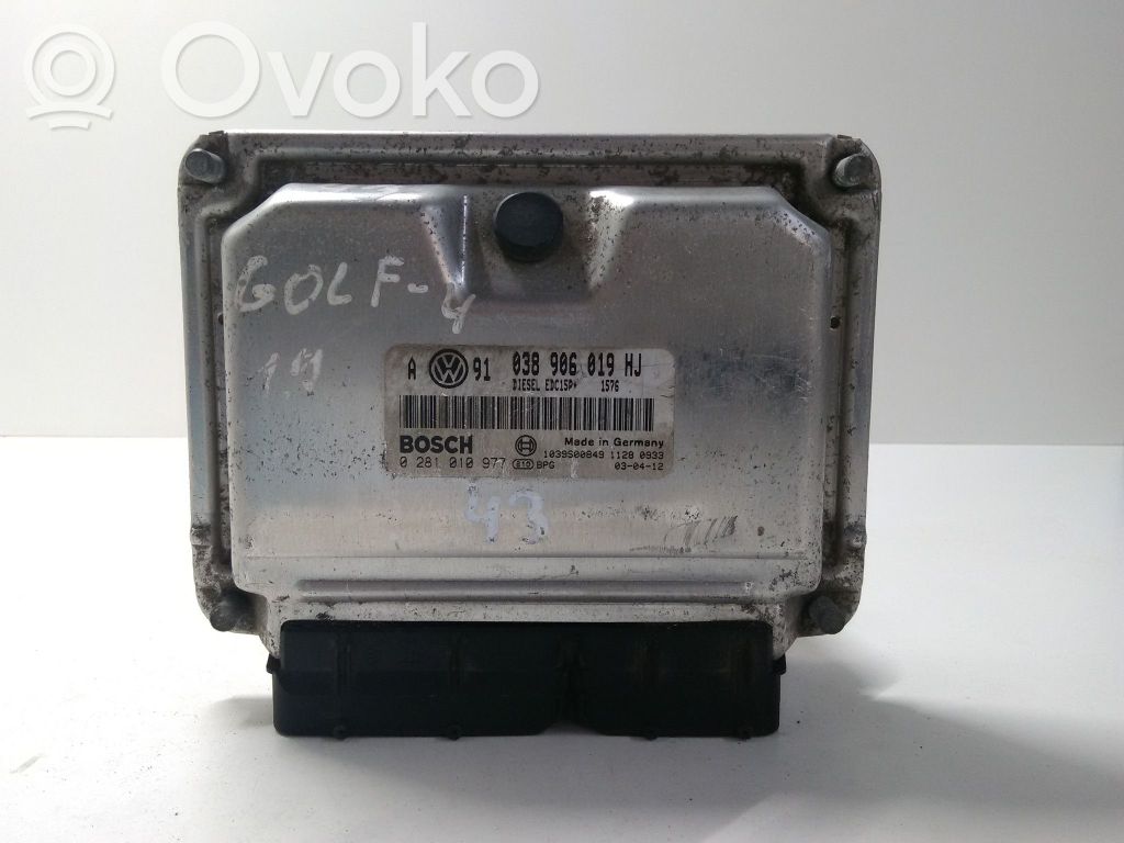 Engine control unit/module   038906019HJ,0281010977