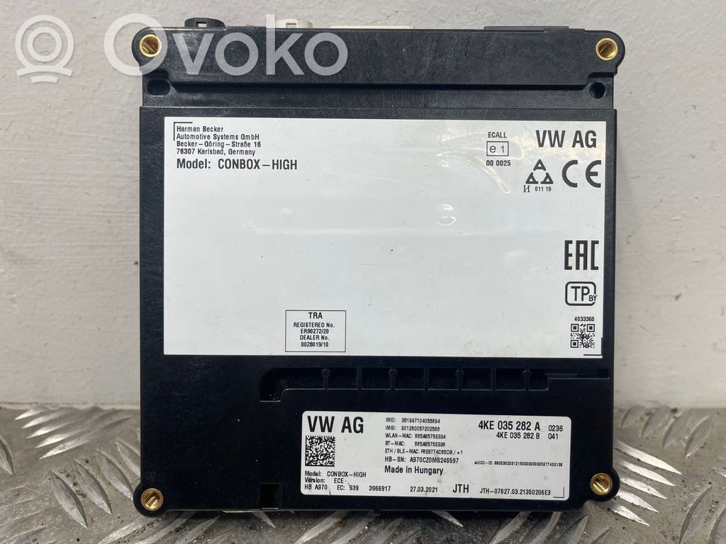 Audi A6 S6 C8 4K Other control units/modules 