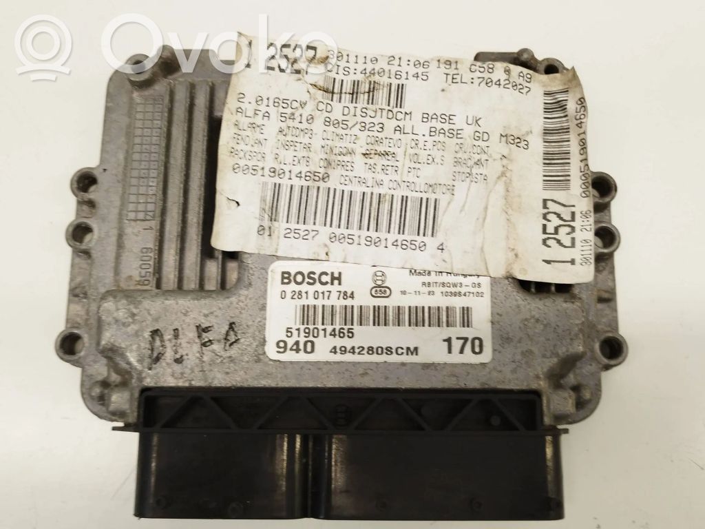Engine control unit/module   51901465,005190146504,0281017784