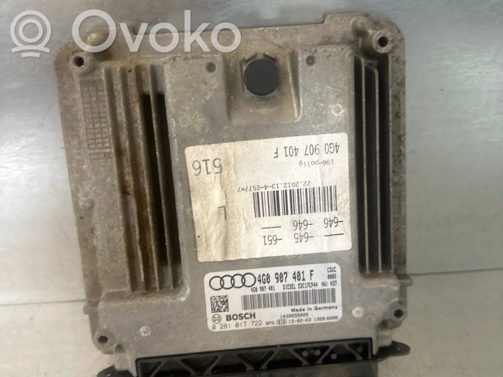 Engine control unit/module   4G0907401F,4G0907401,0281017722