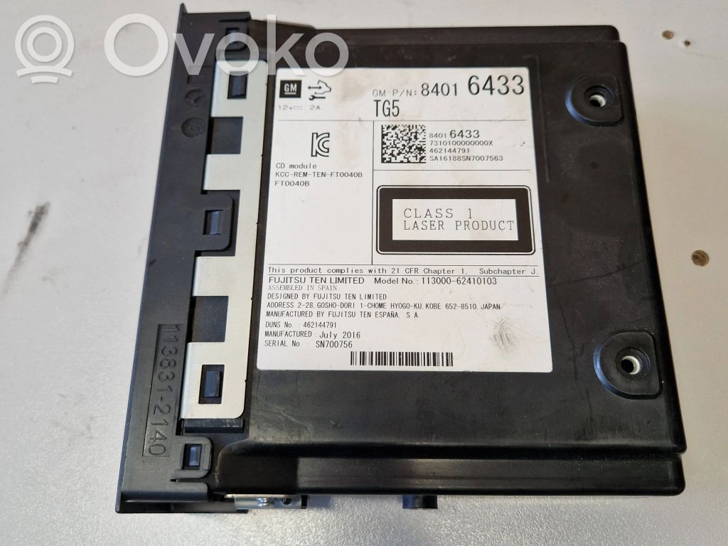 Opel Astra K Radio/CD/DVD/GPS-pääyksikkö 