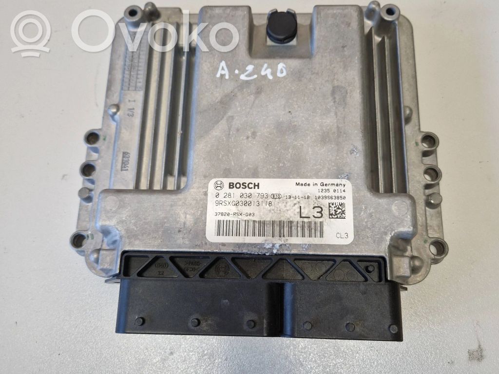Engine control unit/module   0281030793,37820RSXG03,1039S63850