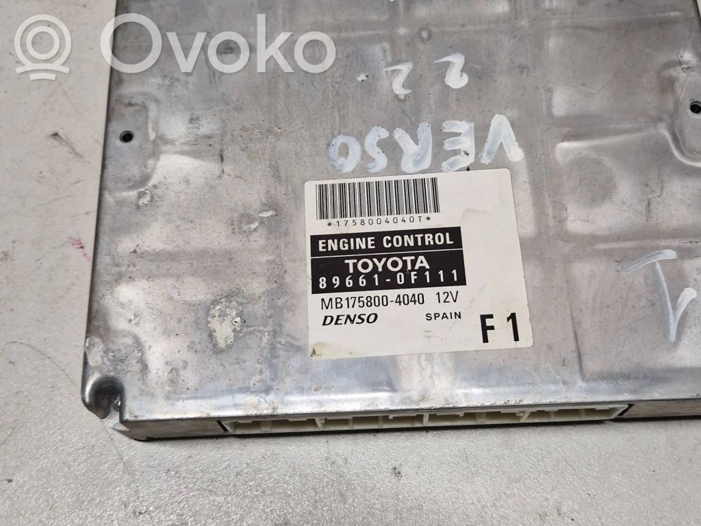 Toyota Corolla Verso AR10 Engine control unit/module 