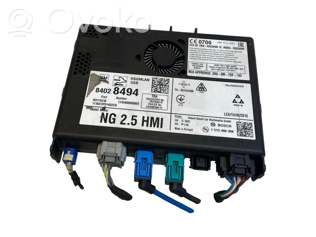 Opel Astra K GPS navigation control unit/module 
