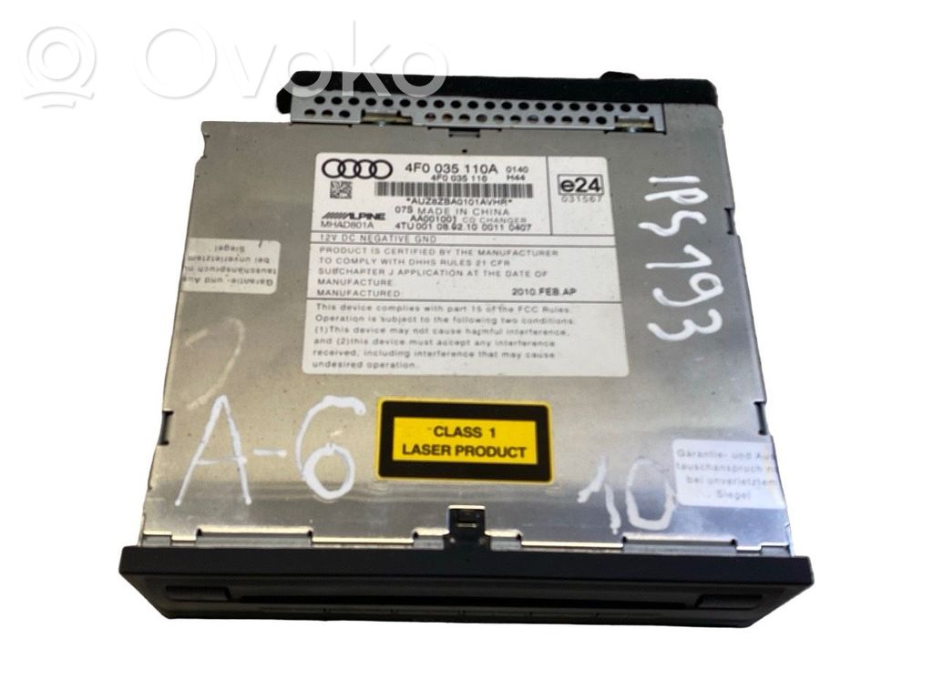 Audi A6 S6 C6 4F Zmieniarka płyt CD/DVD 