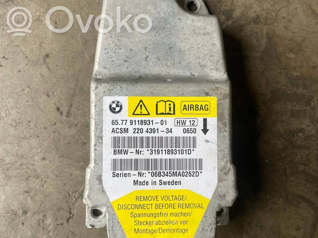 Airbag control unit/module   6577911893101,220439134,31911893101D