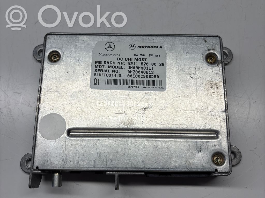 Mercedes-Benz E W211 Bluetooth control unit module 
