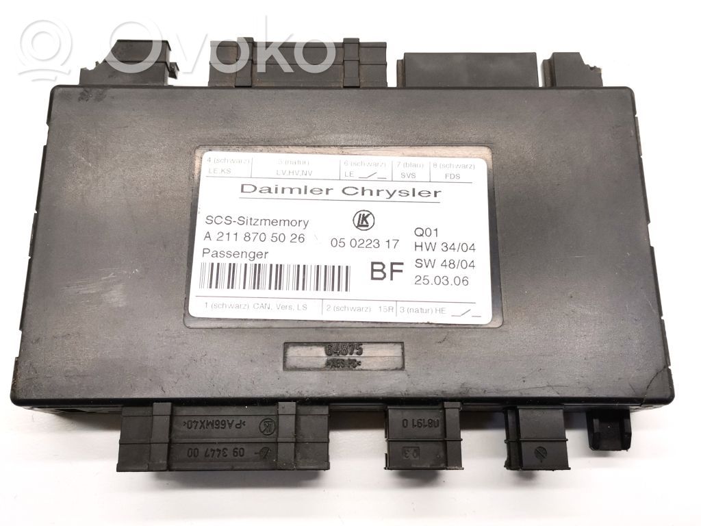 Module de commande de siège   A2118705026