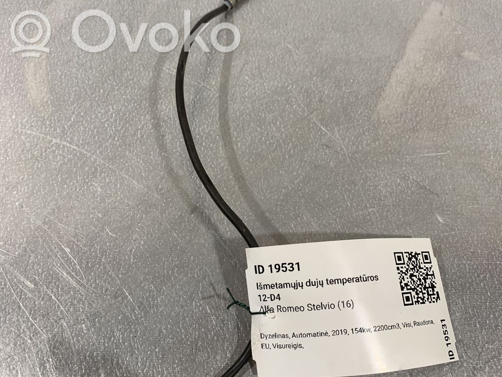 Alfa Romeo Stelvio Išmetamųjų dujų temperatūros daviklis 