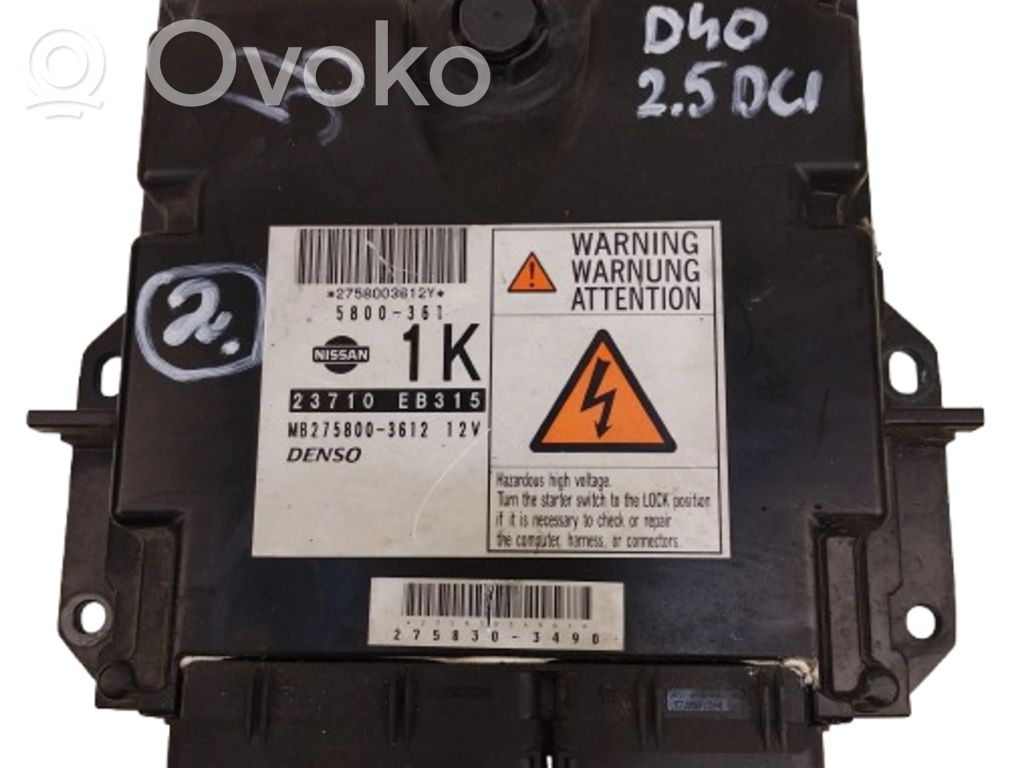 Nissan Navara D40 Engine control unit/module ECU 