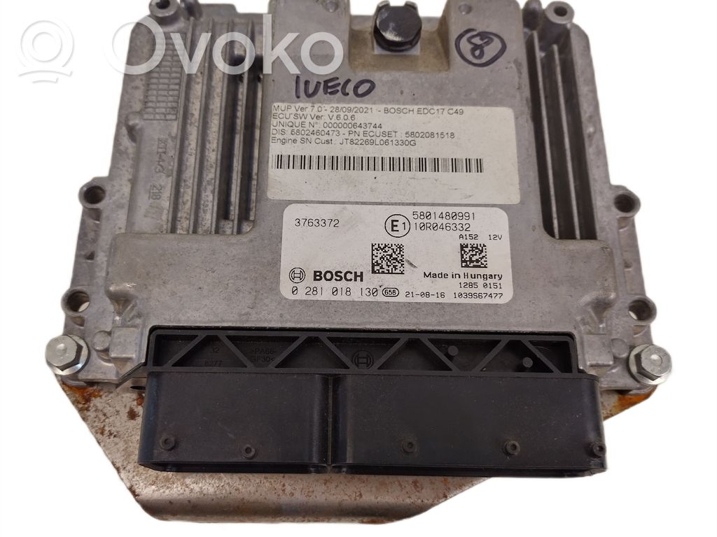 Engine control unit/module ECU   5801480991,0281018130