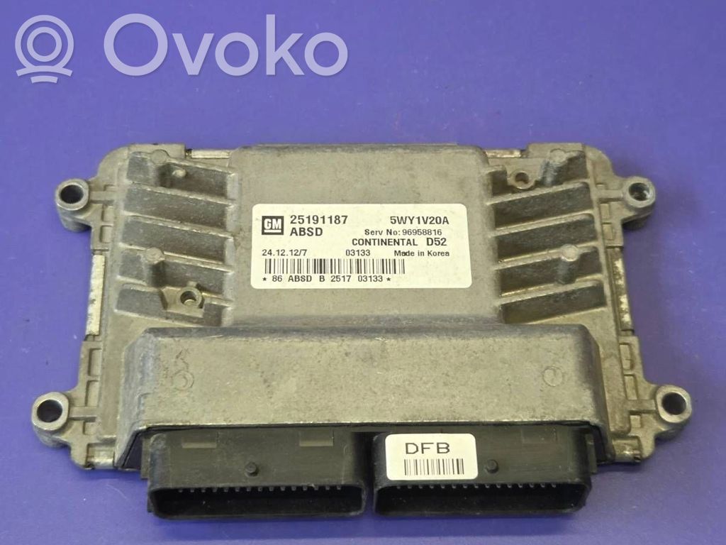 Chevrolet Spark Unité de commande, module ECU de moteur 