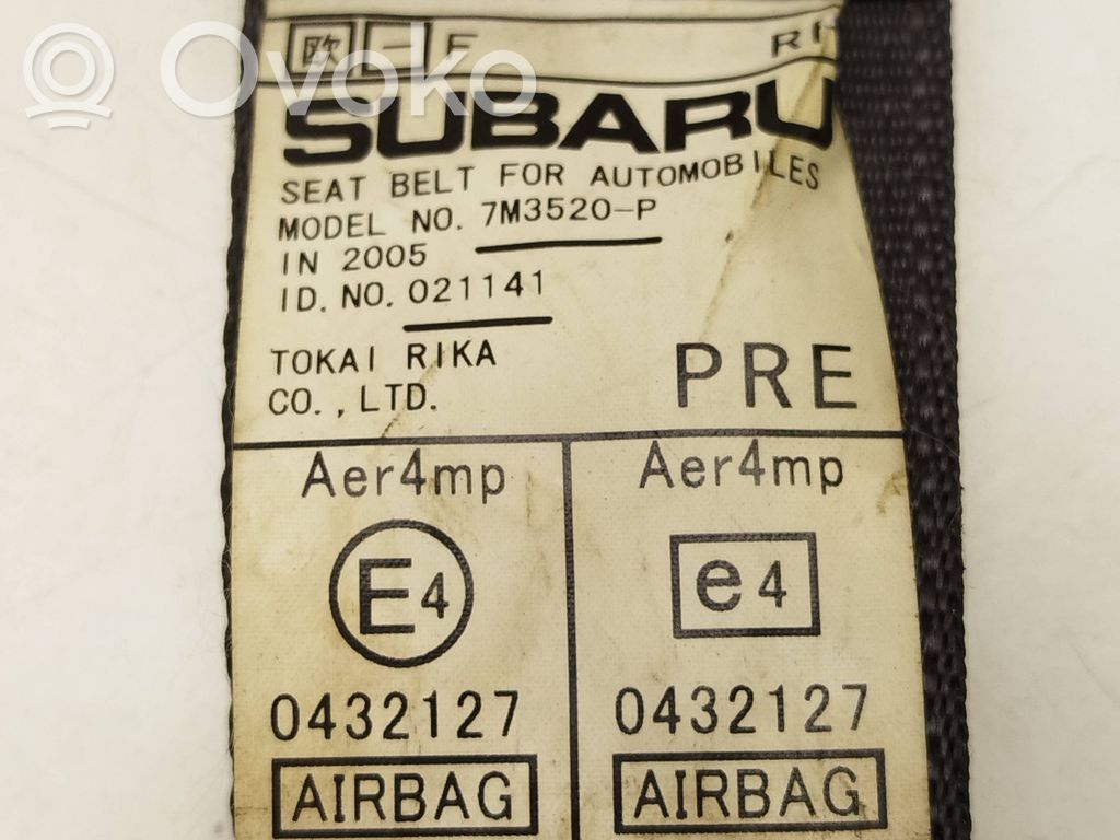 Subaru Legacy Pas bezpieczeństwa fotela przedniego 