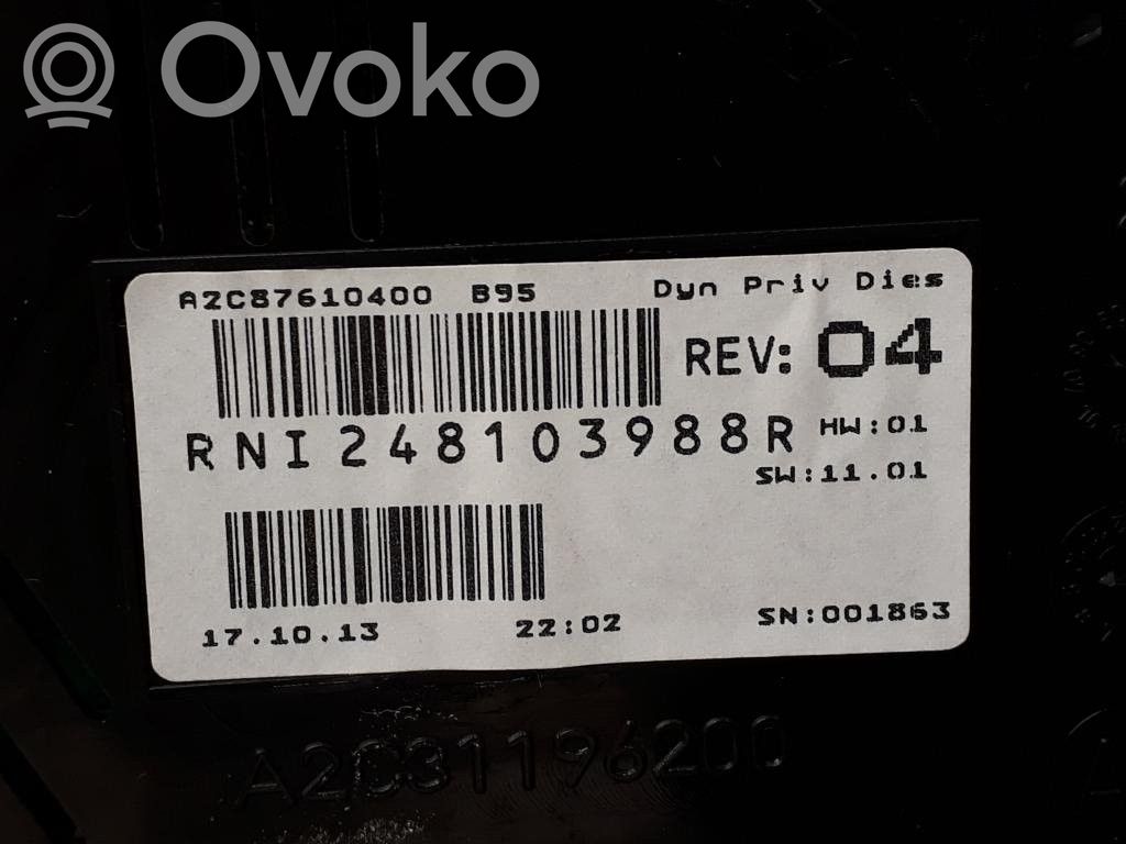 Renault Megane III Nopeusmittari (mittaristo) 