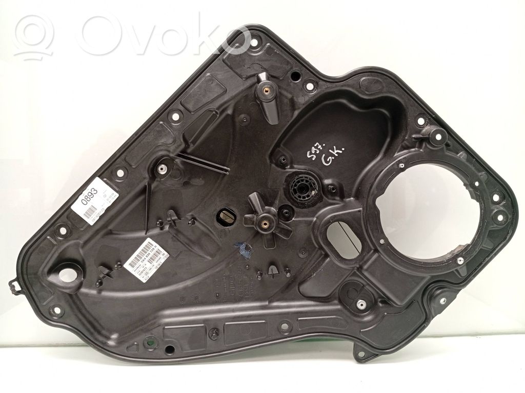 Volkswagen Golf VI Mechanizm podnoszenia szyby tylnej bez silnika 