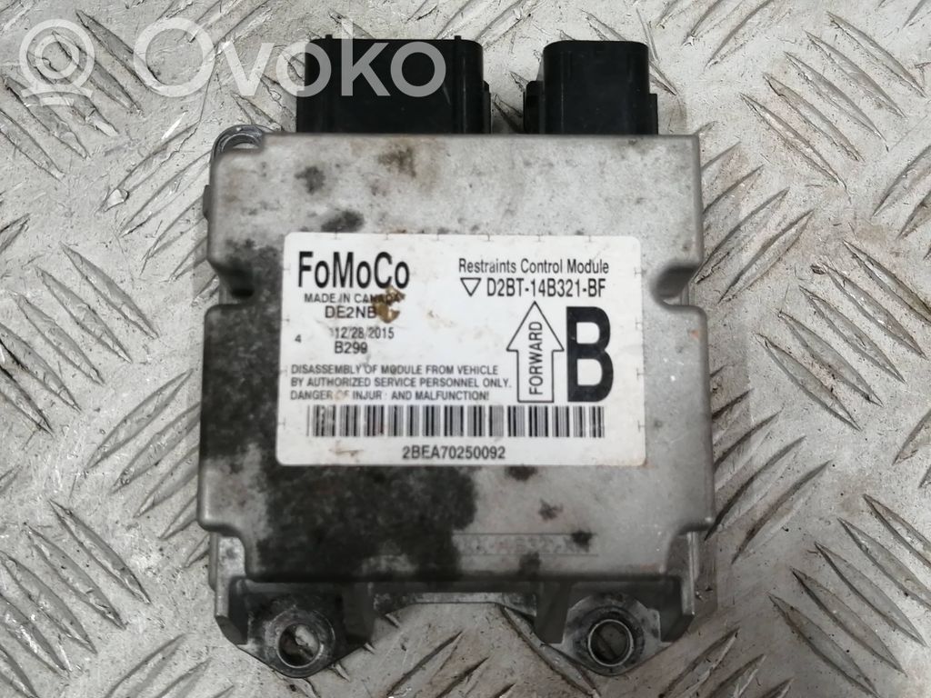 Airbag control unit/module   D2BT14B321BF,2BEA70250092,12282015