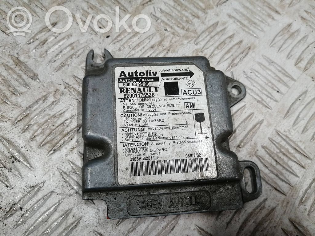 Sterownik / Moduł Airbag   8200117652B,600639500,C185H54231