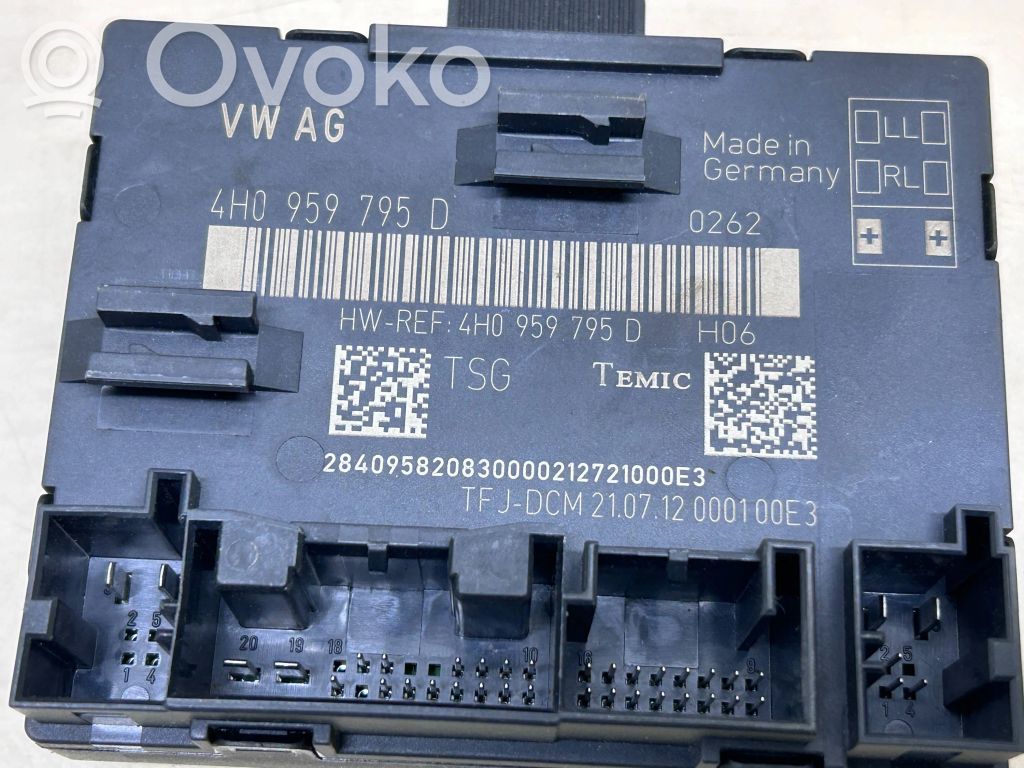 Audi A8 S8 D4 4H Unité de commande module de porte 