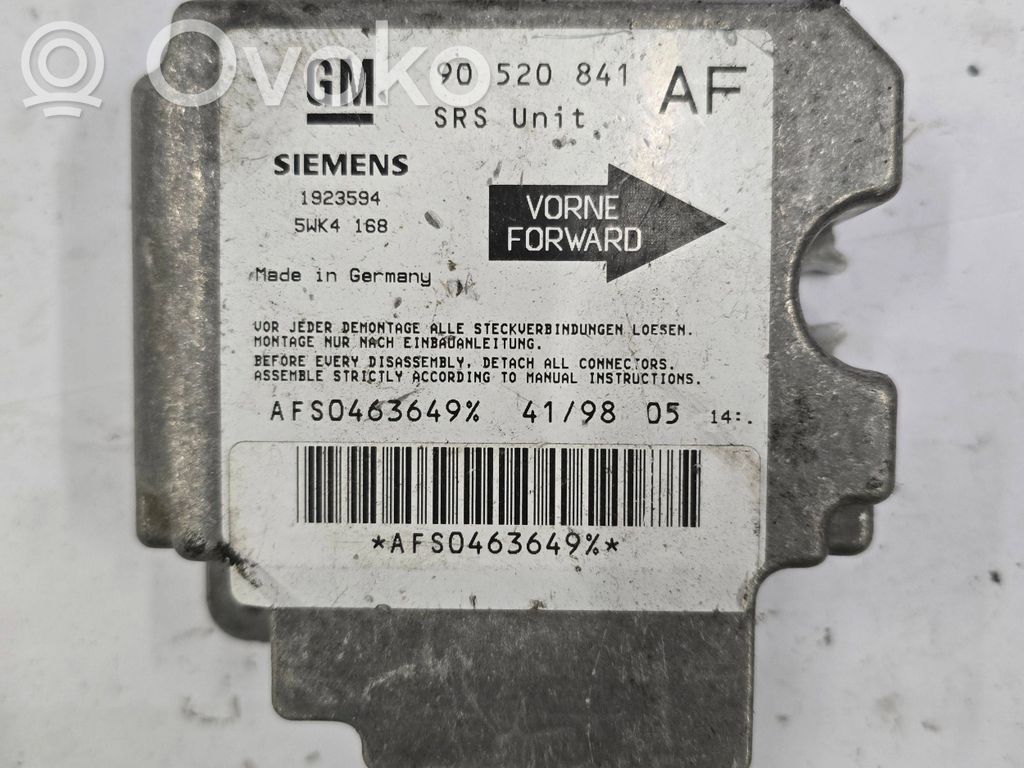 Opel Astra G Airbag control unit/module 