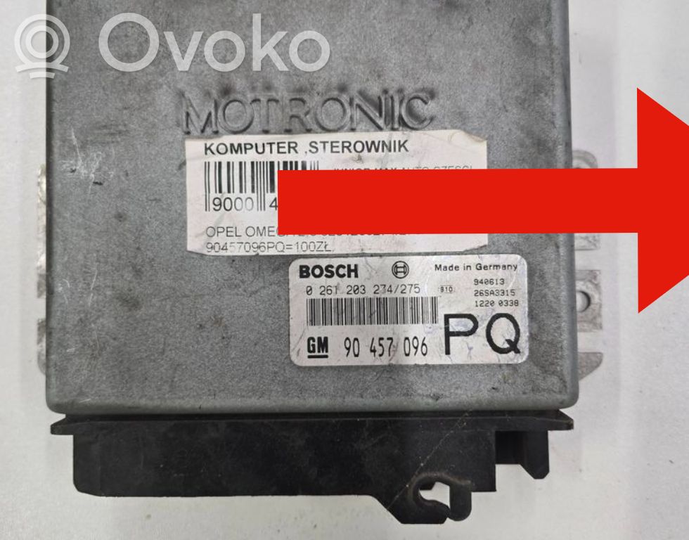 Opel Omega B1 Engine control unit/module 