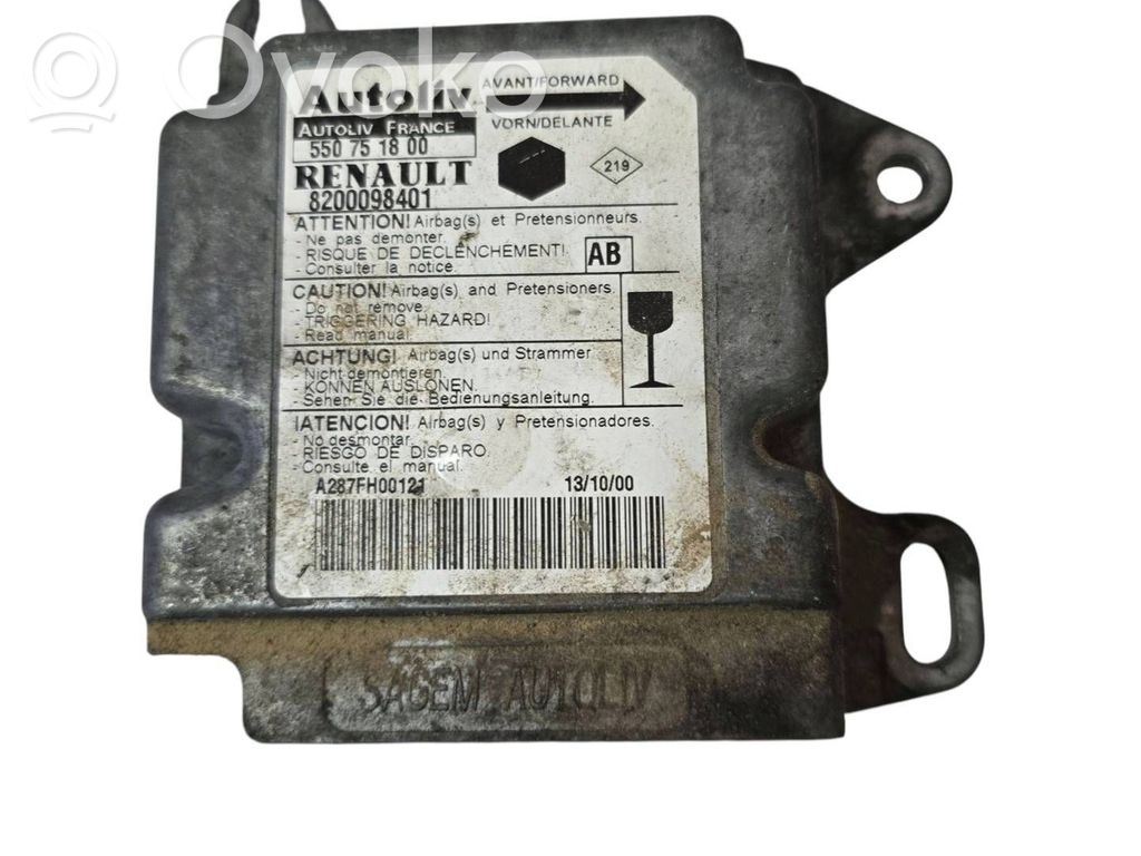 Renault Kangoo I Airbag control unit/module 