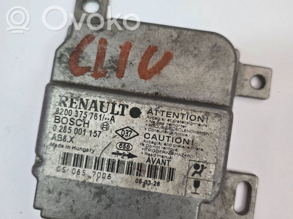 Renault Clio I Airbag control unit/module 